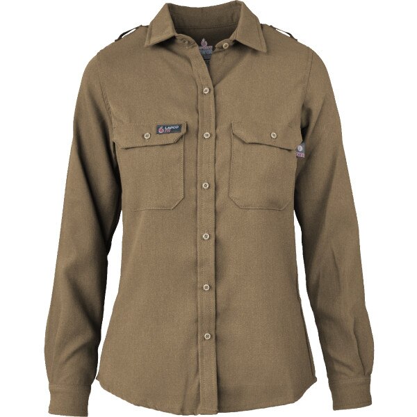 LAPCO Ladies FR TecaSafe One Uniform Shirt in Khaki